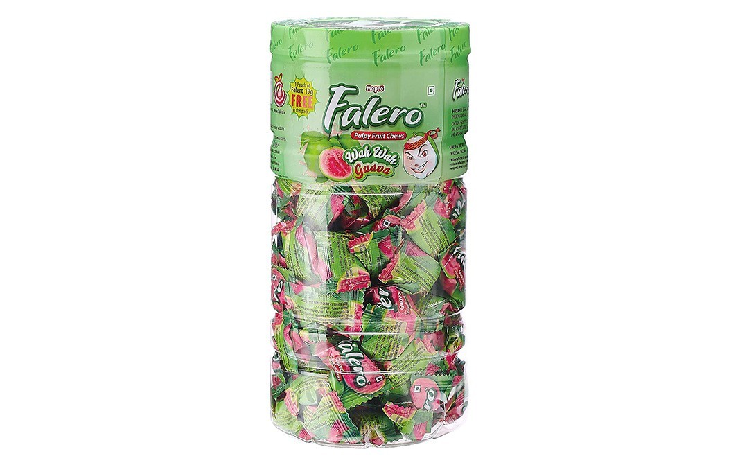 Falero Wah Wah Guava Pulpy Fruit Chews   Jar  600.4 grams